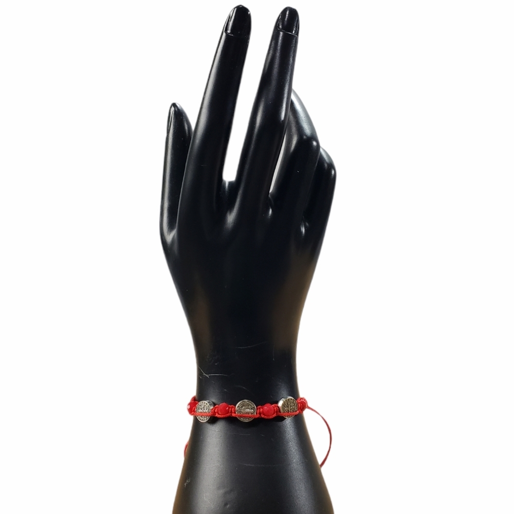 St Benedict Adjustable Macrame Adjustable Bracelet - image 1